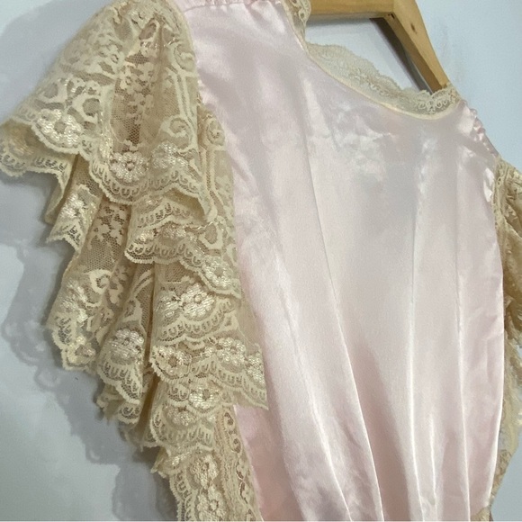 VICTORIA'S SECRET Vintage Gold Label Satin Lace Romper Teddy - Picture 10 of 14